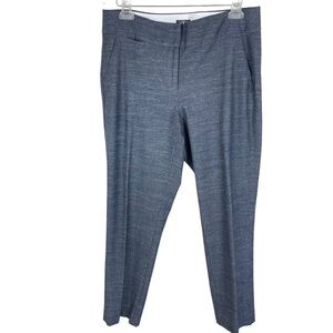 Ann Taylor Loft Julie Trouser Slate GrayTextured Career Tapered Ankle Size 10